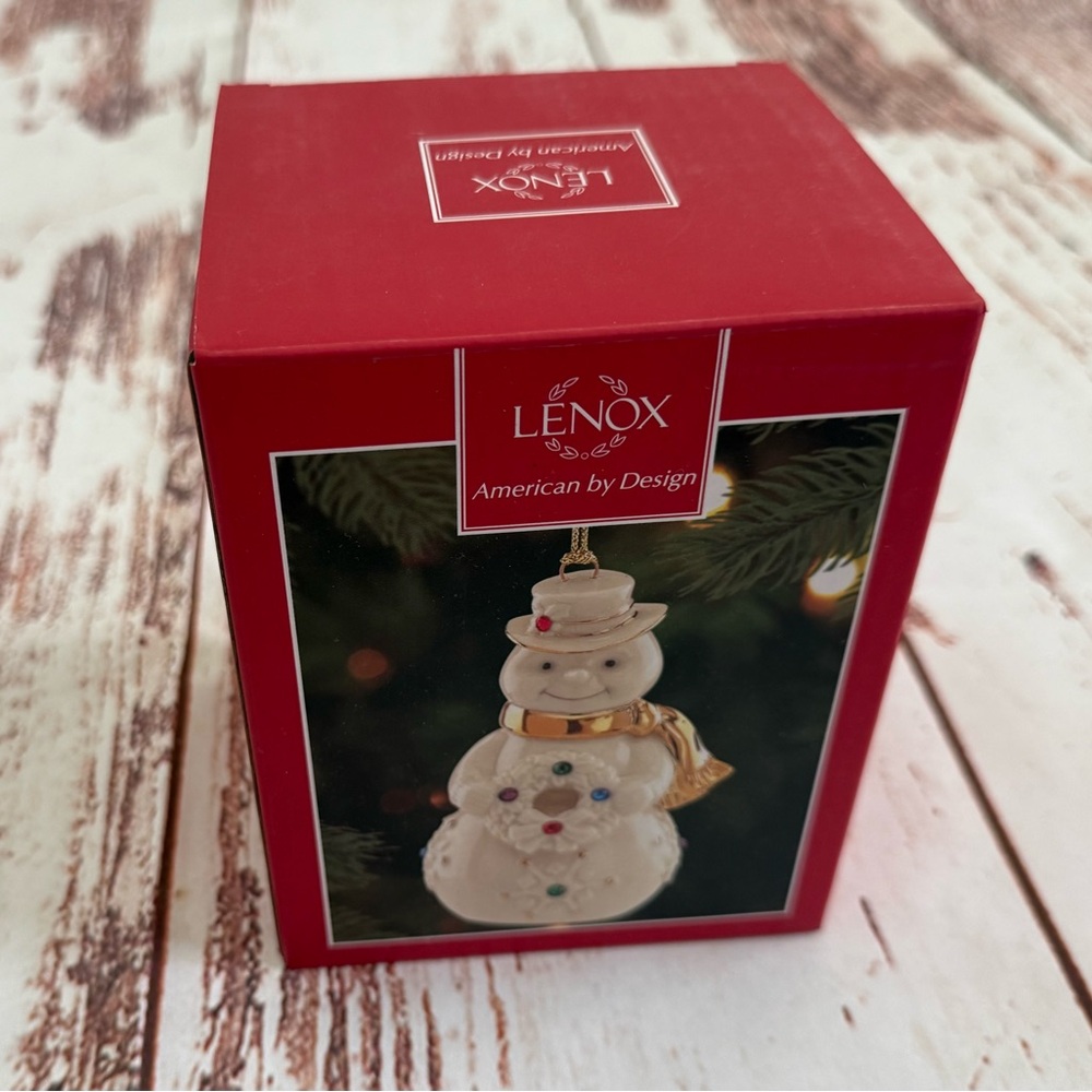 Lenox American By Design Holiday Gems Snowman NIB